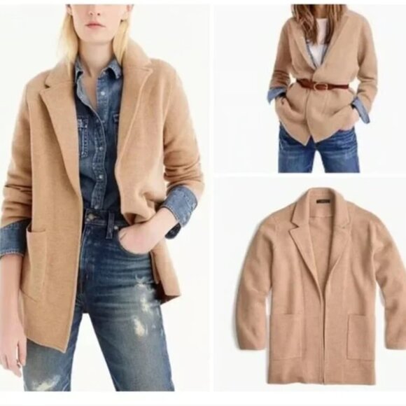 J. Crew Sweaters - Women's J. Crew 365 Sophie Open-Front Sweater Blazer Camel Tan Size Small